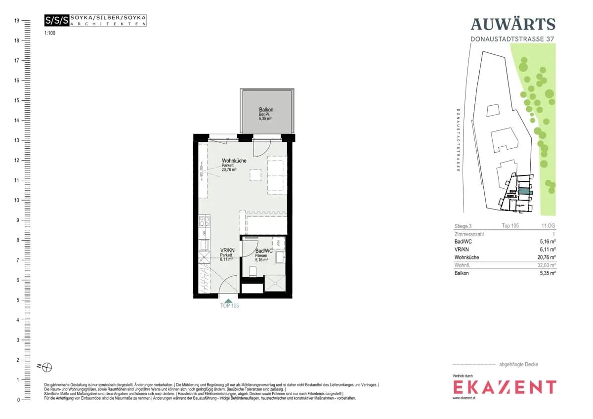 1-Zimmer-Wohnung mieten in Wien – 32,03 m², € 1.120 – Bild 8 von 8