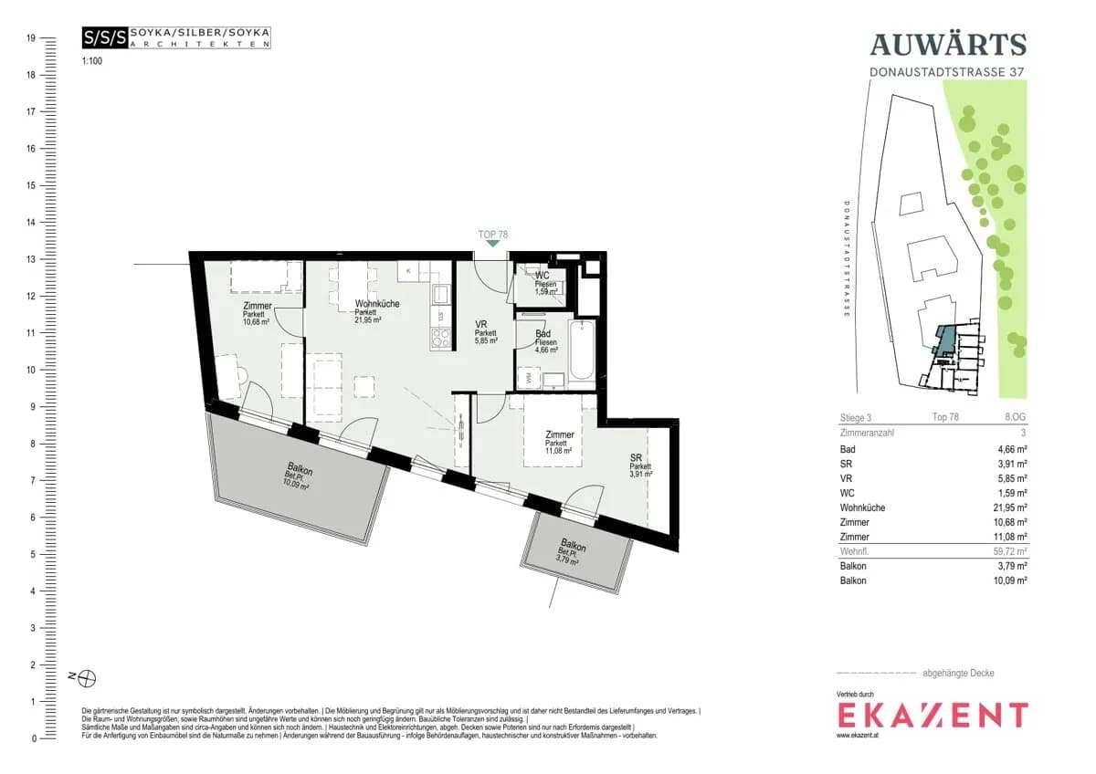 3-Zimmer-Wohnung mieten in Wien – 59,72 m², € 1.865 – Bild 8 von 8