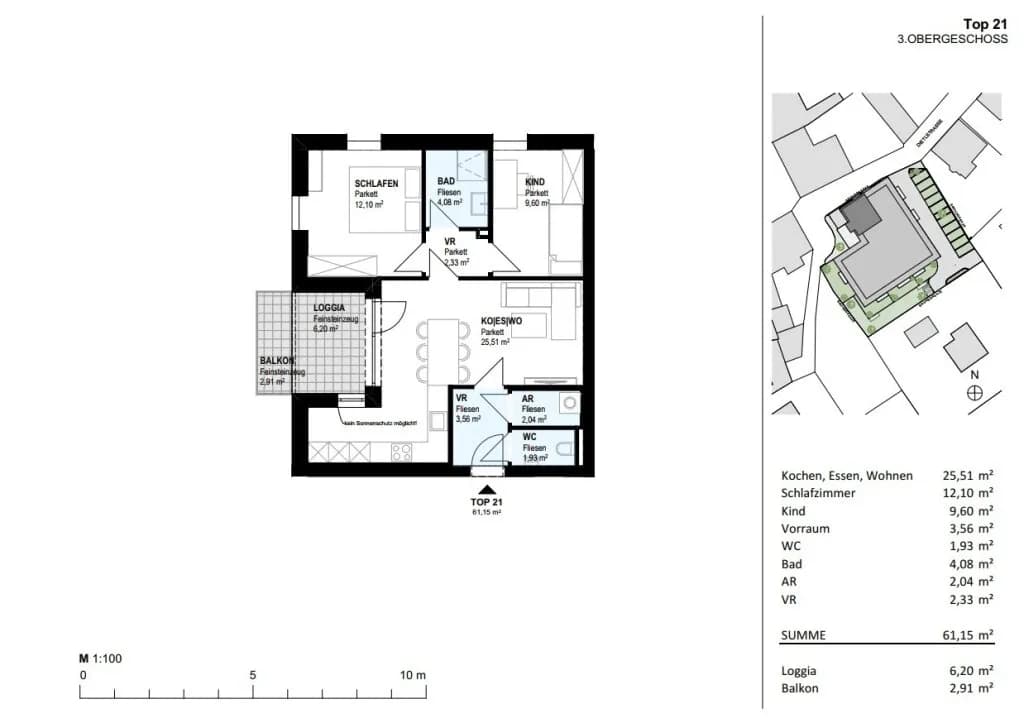 2-Zimmer-Wohnung mieten in Kirchdorf an der Krems – 61,41 m², € 1.174 – Bild 6 von 11