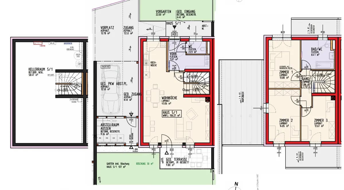 4-Zimmer-Haus mieten in Melk – 106,27 m², € 1.215 – Bild 2 von 2