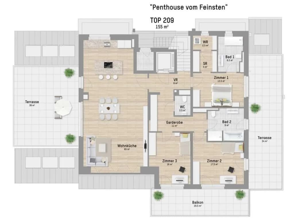 4-Zimmer-Wohnung kaufen in Wien – 157 m², € 1.349.900 – Bild 12 von 12
