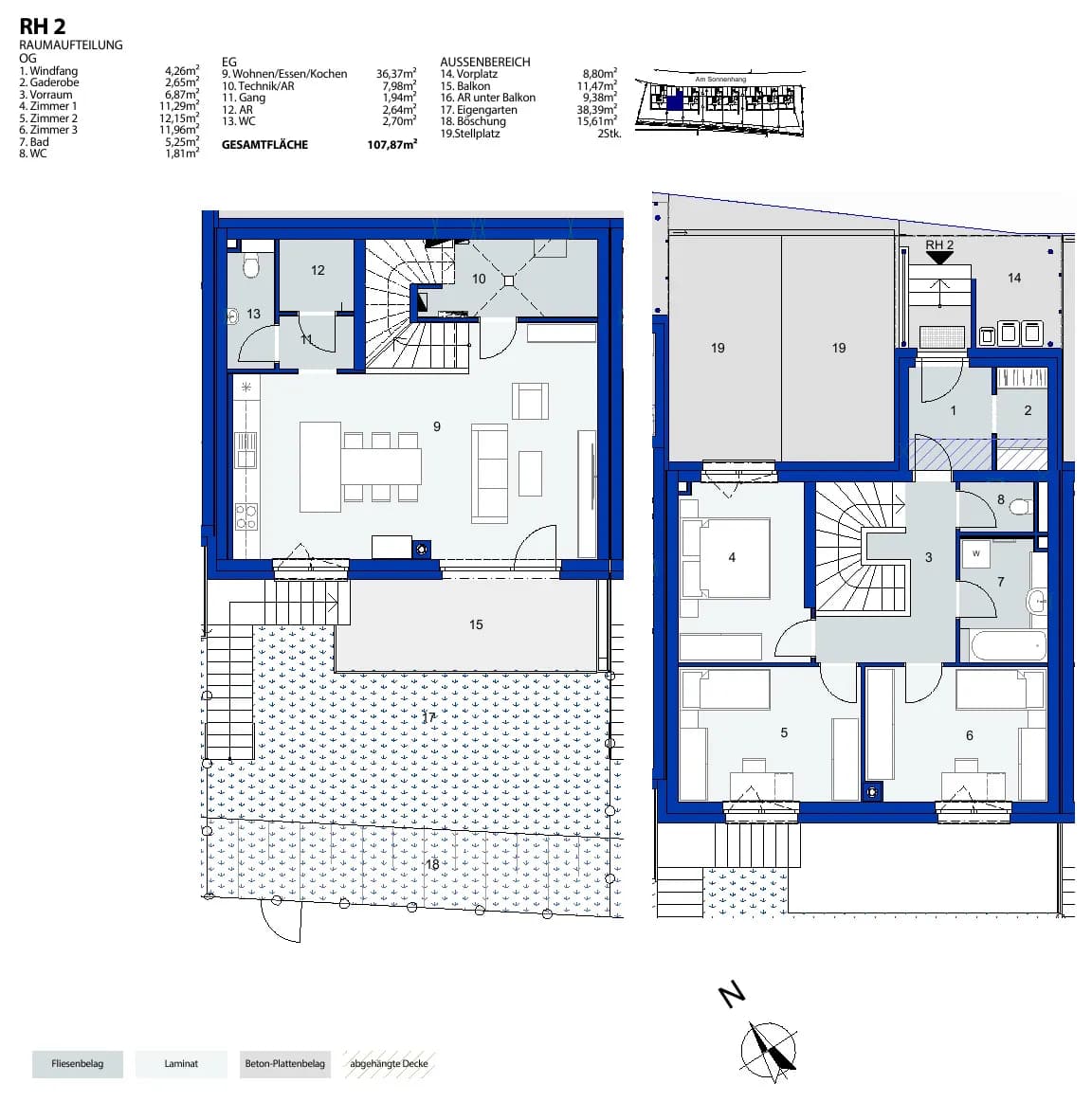 4-Zimmer-Wohnung mieten in Wiener Neustadt Land – 107,87 m², € 1.103 – Bild 2 von 2