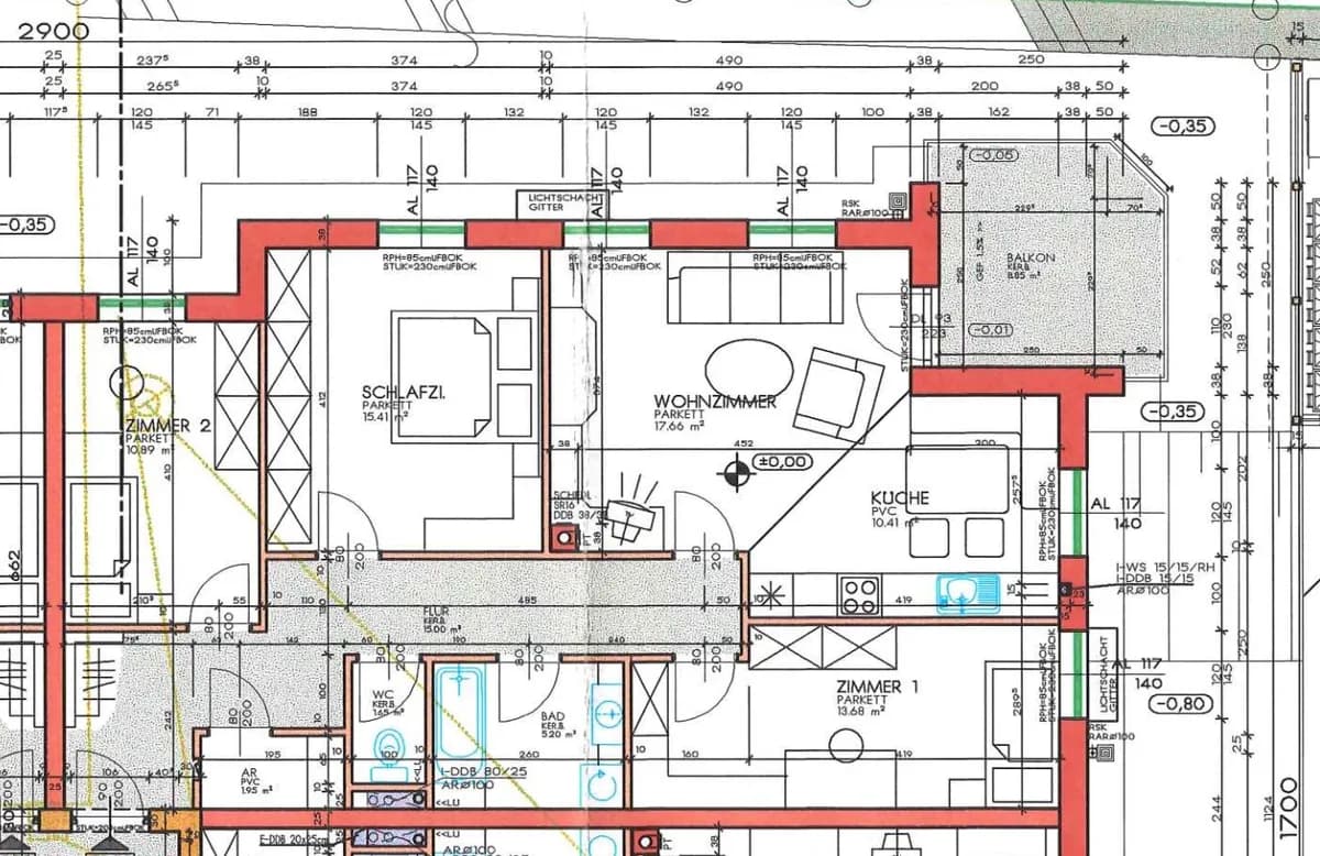 4-Zimmer-Wohnung mieten in Amstetten – 91,85 m², € 921 – Bild 2 von 2