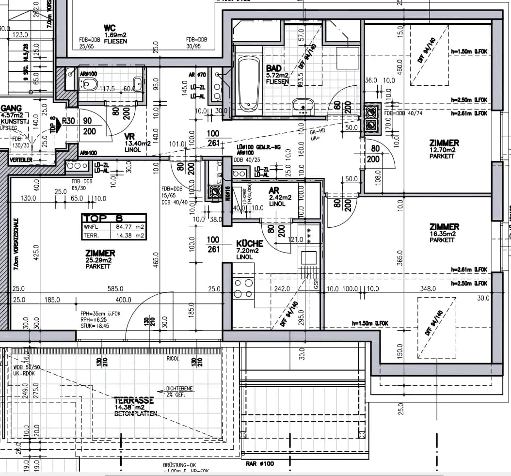 3-Zimmer-Wohnung mieten in Hollabrunn – 85,89 m², € 881 – Bild 2 von 2