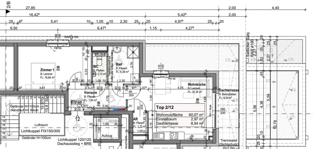 2-Zimmer-Wohnung mieten in Neunkirchen – 60,07 m², € 821 – Bild 2 von 2