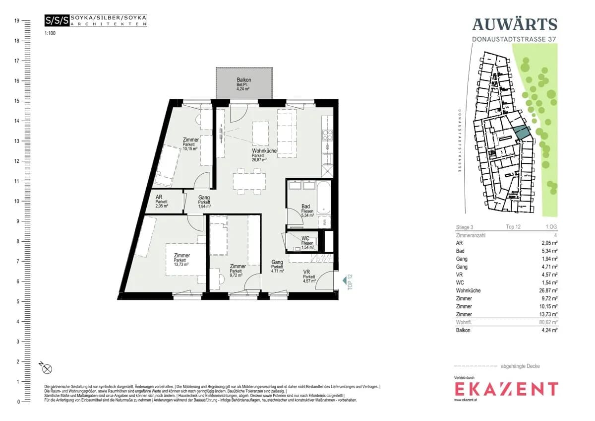 4-Zimmer-Wohnung mieten in Wien – 80,6 m², € 2.080 – Bild 8 von 8