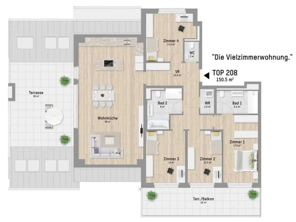 5-Zimmer-Wohnung kaufen in Wien – 150,49 m², € 1.149.900 – Bild 13 von 13
