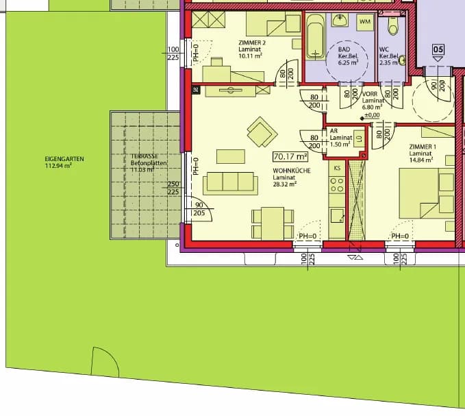 3-Zimmer-Wohnung mieten in Melk – 70,17 m², € 855 – Bild 2 von 2