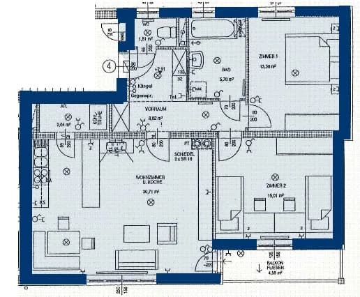 3-Zimmer-Wohnung mieten in Scheibbs – 77,79 m², € 552 – Bild 2 von 2