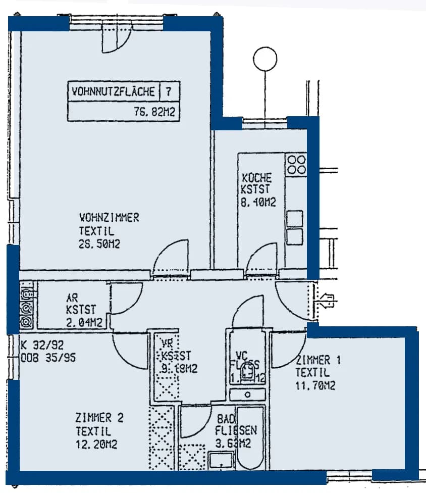 3-Zimmer-Wohnung mieten in Krems Land – 76,82 m², € 678 – Bild 2 von 2