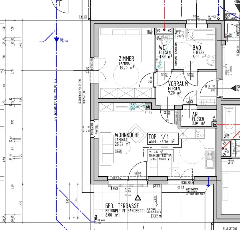 2-Zimmer-Wohnung mieten in Melk – 56,76 m², € 607 – Bild 2 von 2