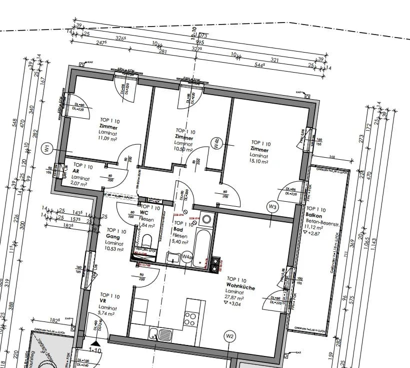 4-Zimmer-Wohnung mieten in Scheibbs – 90,14 m², € 915 – Bild 2 von 2