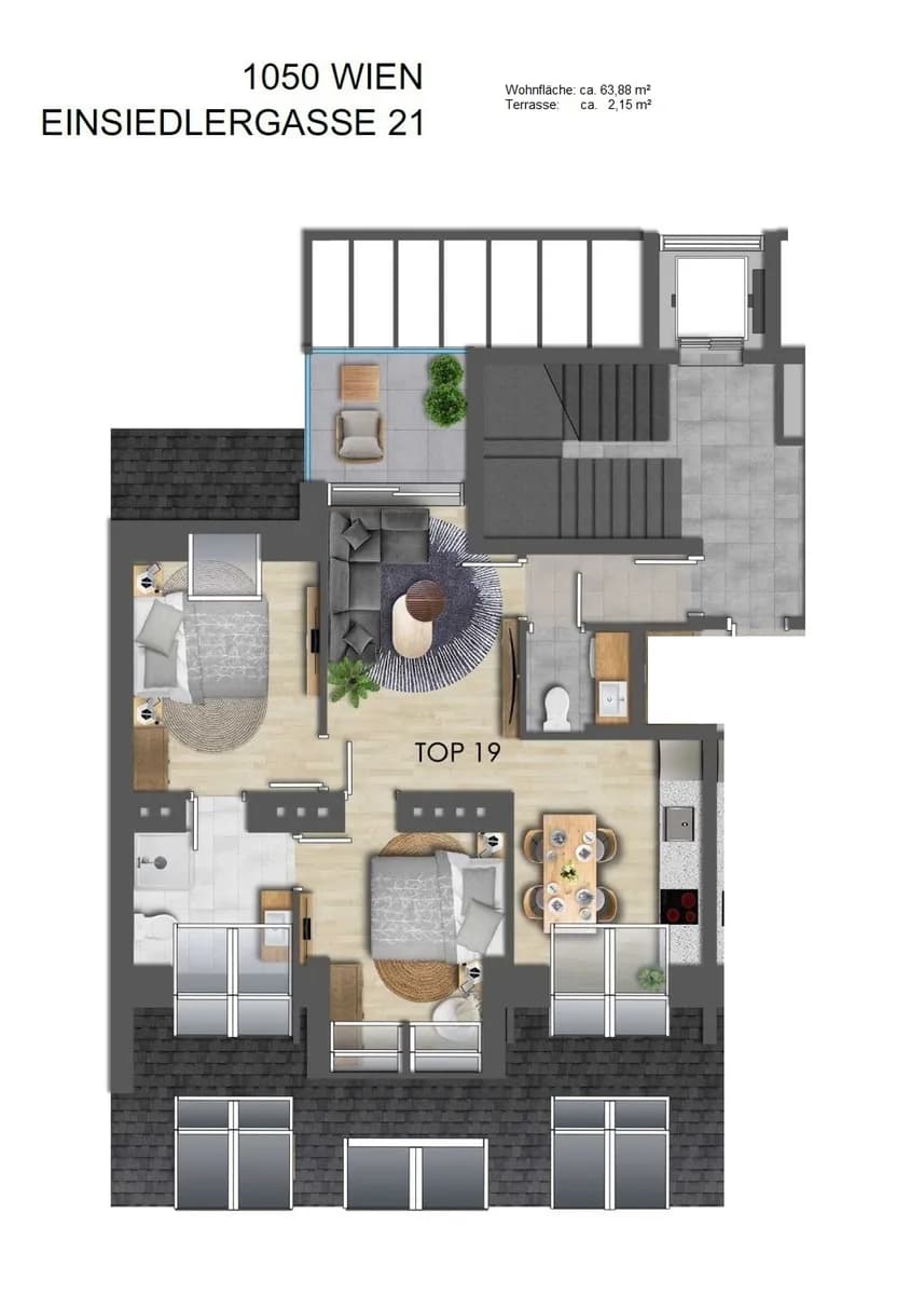 3-Zimmer-Wohnung kaufen in Wien – 63,88 m², € 499.000 – Bild 13 von 14