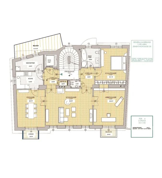 4-Zimmer-Wohnung mieten in Wien – 131,1 m², € 2.971 – Bild 24 von 25