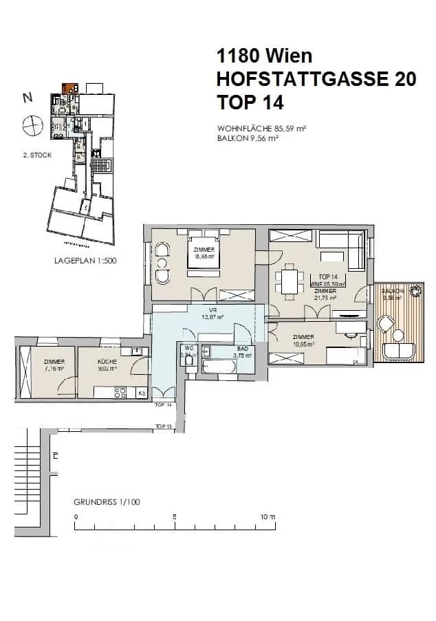 3-Zimmer-Wohnung kaufen in Wien – 85,35 m², € 699.000 – Bild 15 von 16