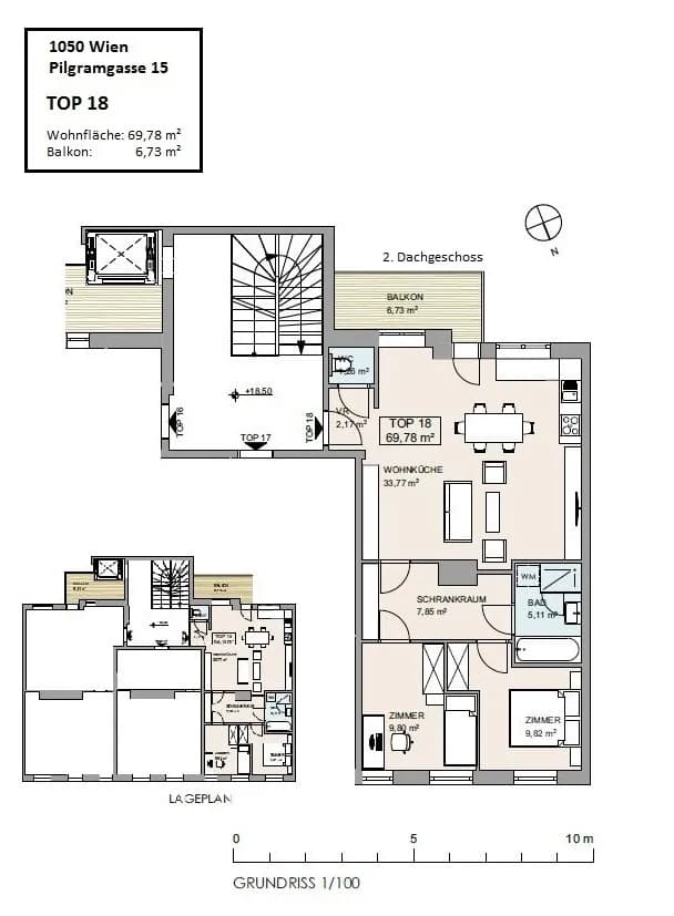 3-Zimmer-Wohnung kaufen in Wien – 69,78 m², € 599.000 – Bild 17 von 18