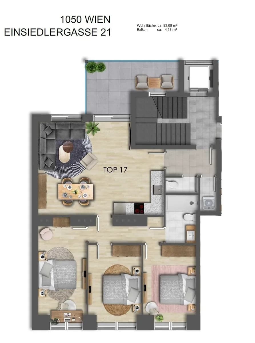 4-Zimmer-Wohnung kaufen in Wien – 91,66 m², € 699.000 – Bild 13 von 14