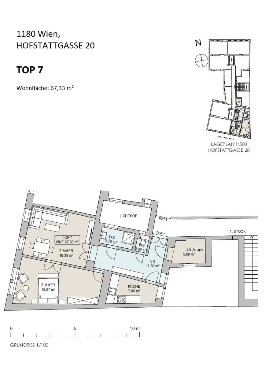 3-Zimmer-Wohnung kaufen in Wien – 67,33 m², € 535.000 – Bild 20 von 21