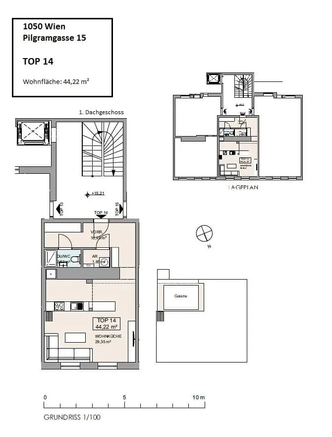 1-Zimmer-Wohnung kaufen in Wien – 44,22 m², € 299.000 – Bild 14 von 15