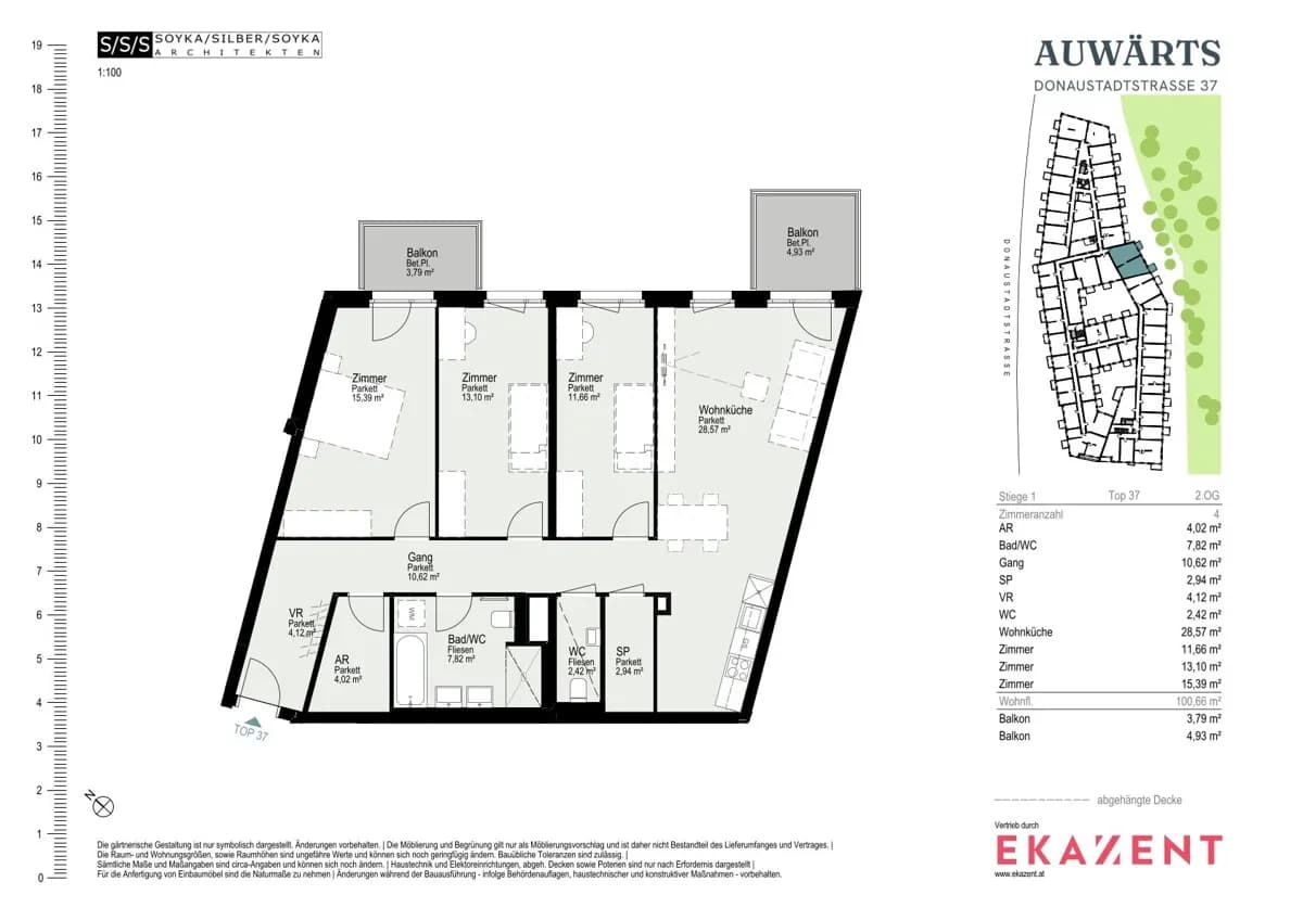 4-Zimmer-Wohnung mieten in Wien – 100,66 m², € 2.540 – Bild 8 von 8