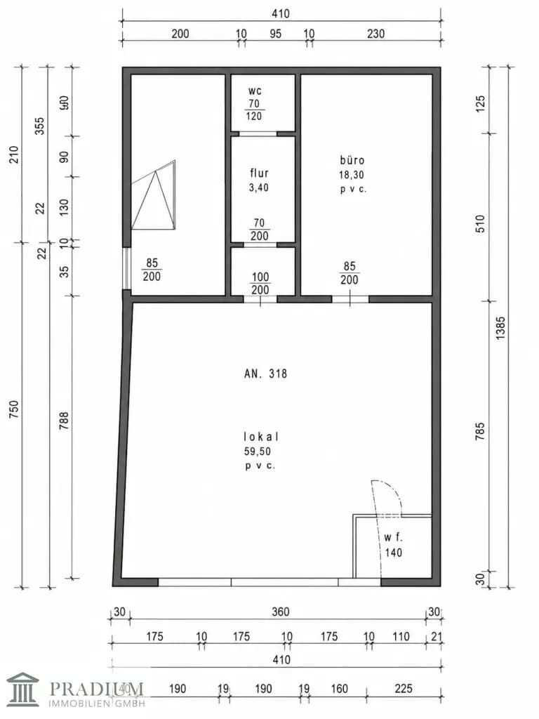 Gewerbeimmobilie mieten in Mödling – 94 m², € 1.100 – Bild 11 von 11