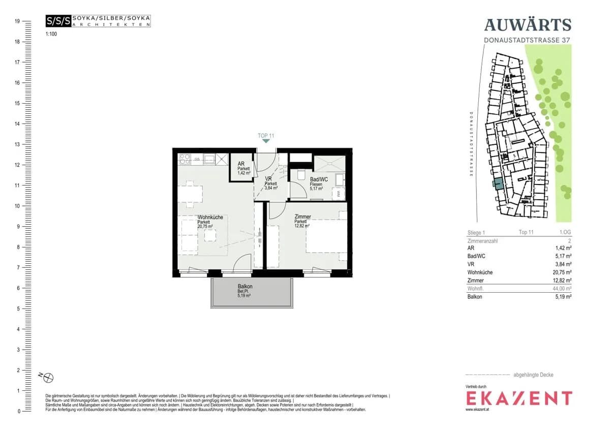 2-Zimmer-Wohnung mieten in Wien – 44 m², € 1.090 – Bild 8 von 8