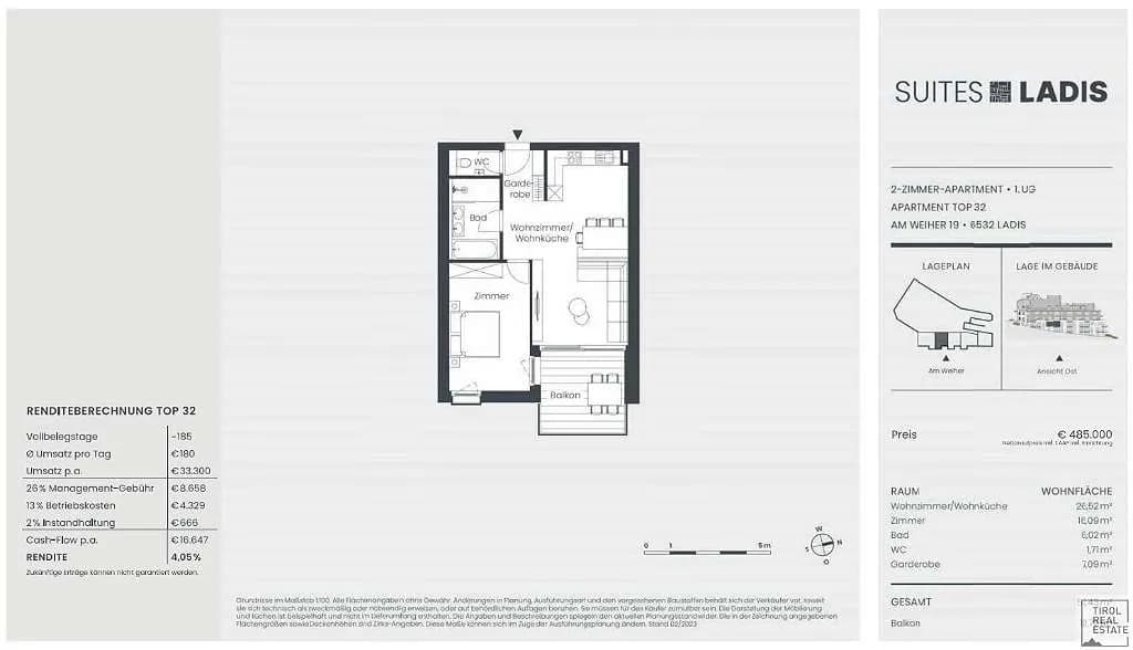 2-Zimmer-Wohnung kaufen in Landeck – 57,43 m², € 489.000 – Bild 10 von 16
