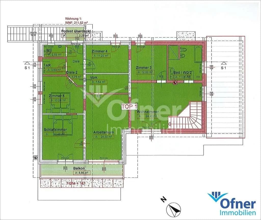 8-Zimmer-Wohnung kaufen in Deutschlandsberg – 212 m², € 699.600 – Bild 17 von 17