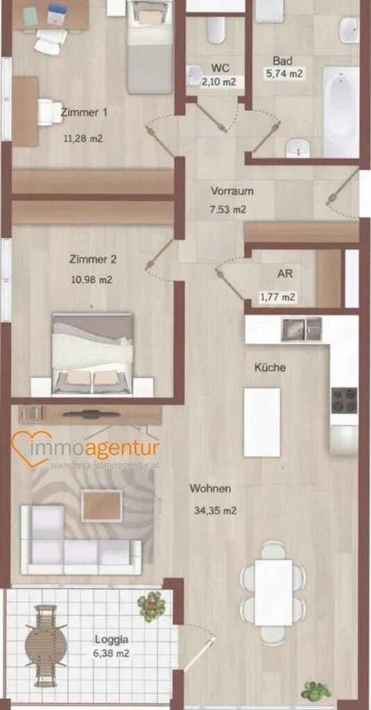 3-Zimmer-Wohnung kaufen in Linz – 75 m², € 339.000 – Bild 8 von 25