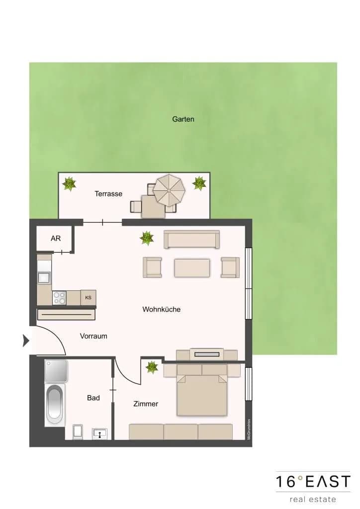 2-Zimmer-Wohnung kaufen in Wien – 50 m², € 288.000 – Bild 6 von 6