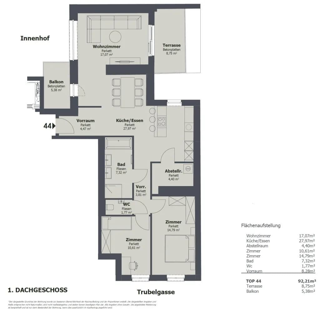 3-Zimmer-Wohnung kaufen in Wien – 92,01 m², € 950.000 – Bild 3 von 16