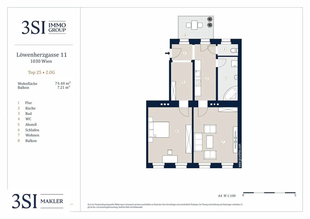 4-Zimmer-Wohnung kaufen in Wien – 74,48 m², € 599.000 – Bild 8 von 8