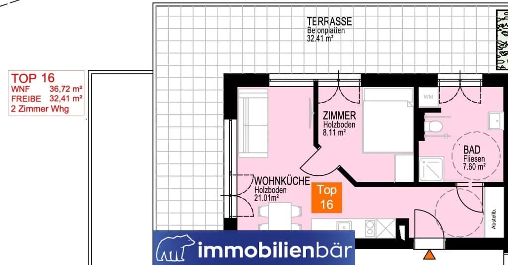 2-Zimmer-Wohnung kaufen in Linz – 36,72 m², € 369.000 – Bild 7 von 7