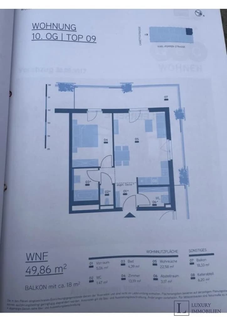 2-Zimmer-Wohnung mieten in Wien – 50 m², € 1.500 – Bild 18 von 19