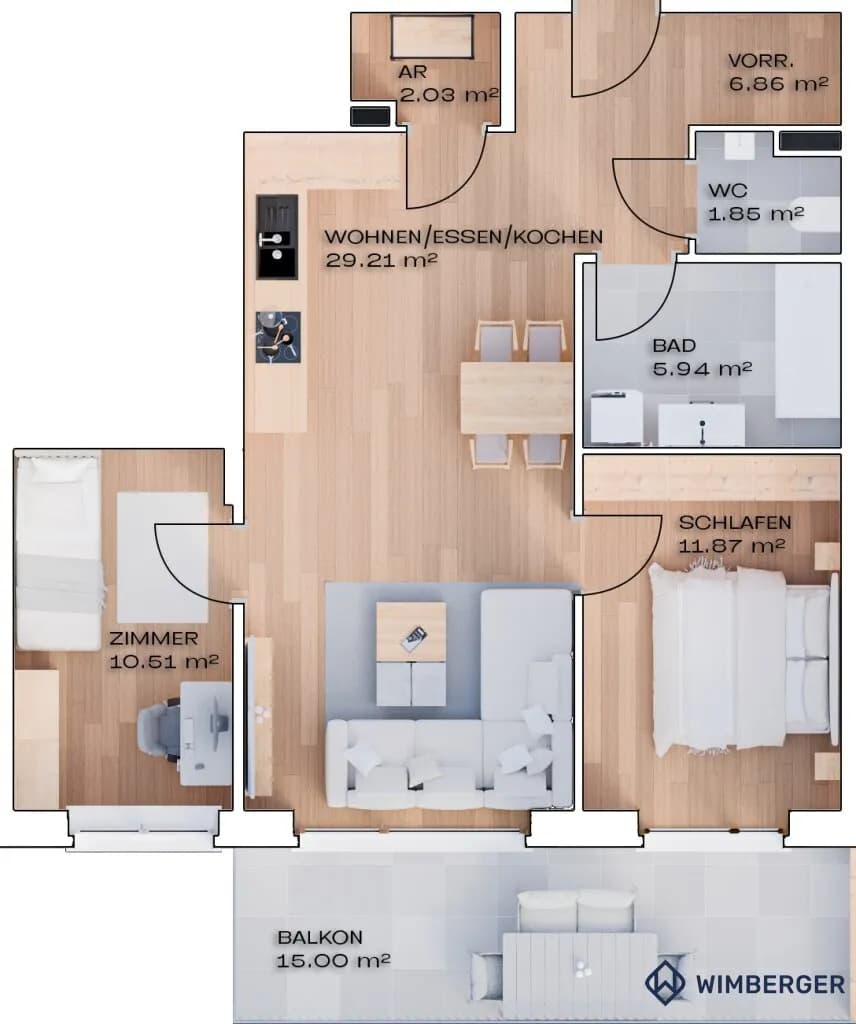 3-Zimmer-Wohnung kaufen in Amstetten – 68 m², € 360.700 – Bild 21 von 21