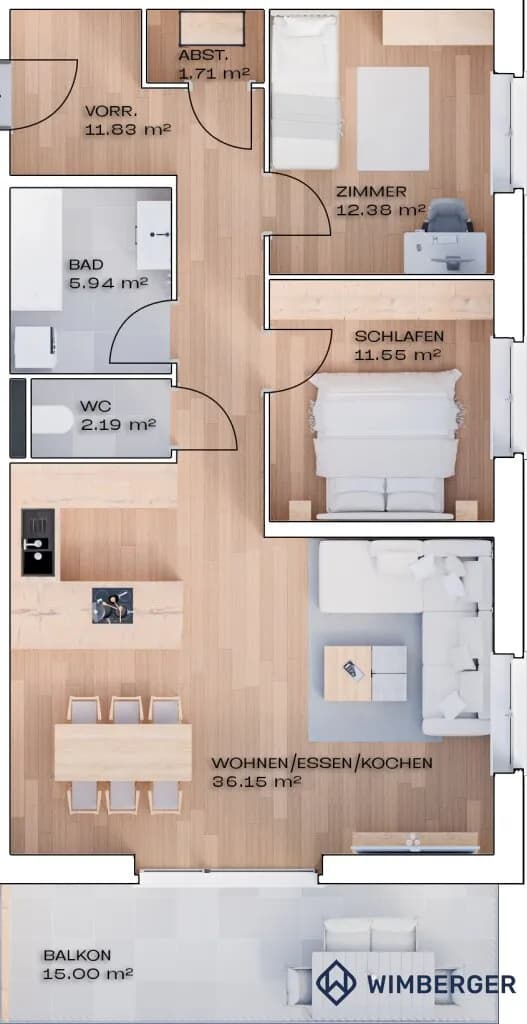 3-Zimmer-Wohnung kaufen in Amstetten – 82 m², € 428.700 – Bild 21 von 21