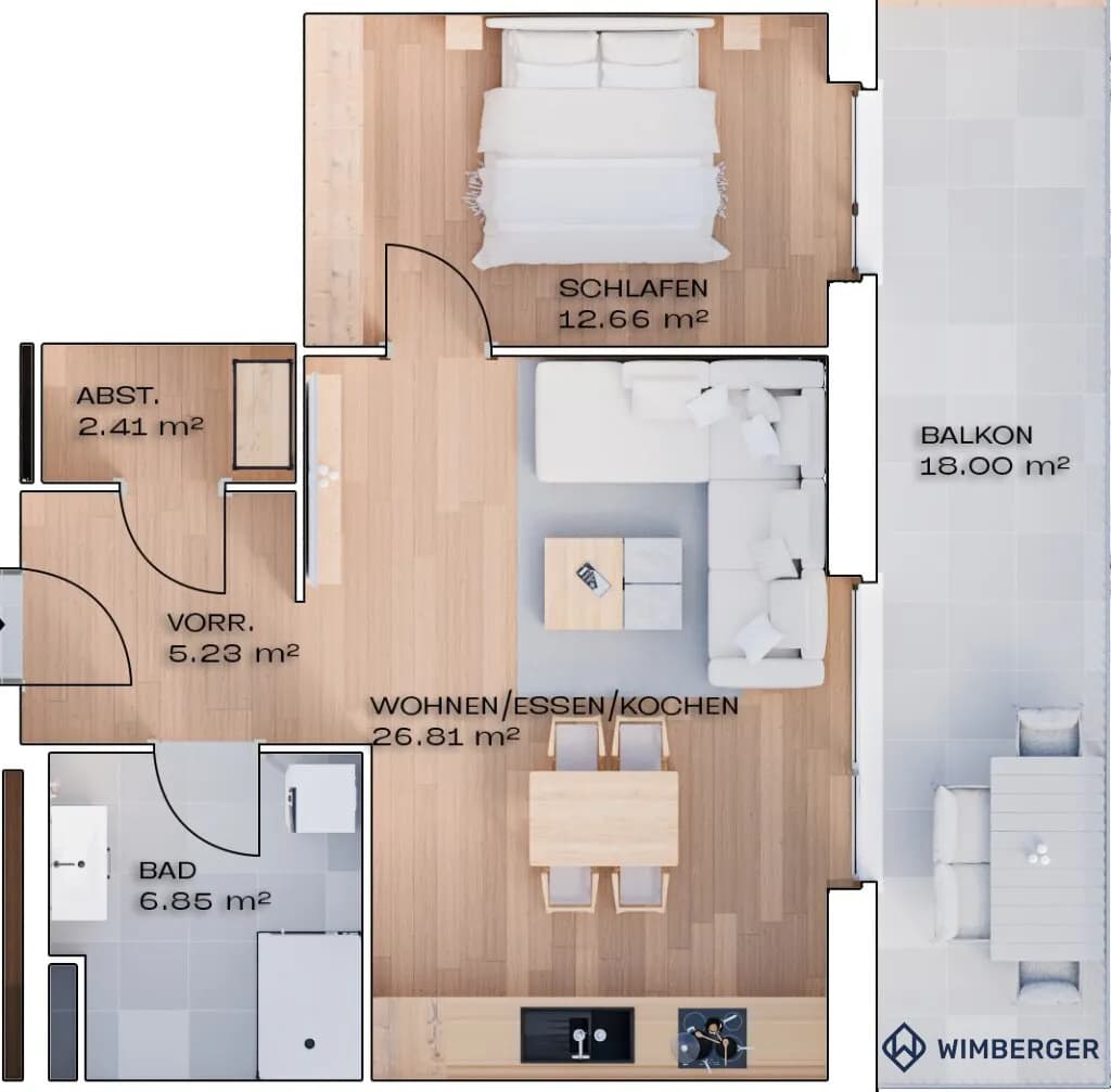 2-Zimmer-Wohnung kaufen in Amstetten – 54 m², € 284.500 – Bild 21 von 21