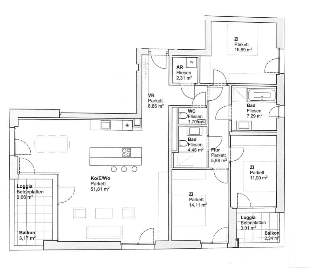 4-Zimmer-Wohnung mieten in Eisenstadt – 125 m², € 2.082 – Bild 13 von 13