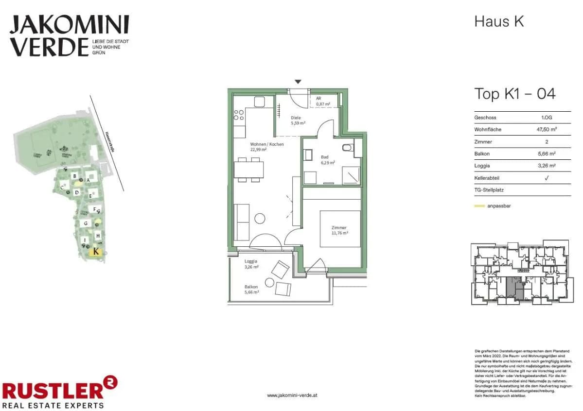 2-Zimmer-Wohnung kaufen in Graz – 47,5 m², € 245.000 – Bild 10 von 14