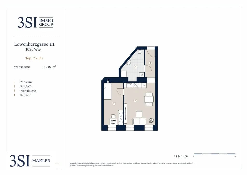 2-Zimmer-Wohnung kaufen in Wien – 39,07 m², € 229.000 – Bild 11 von 11