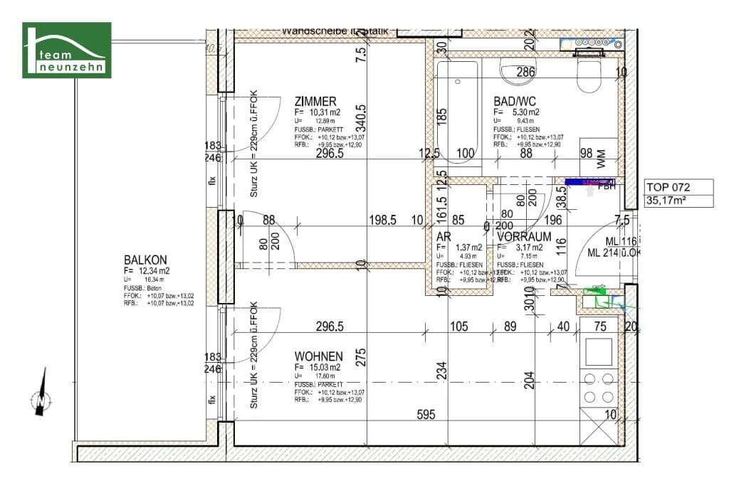 2-Zimmer-Wohnung mieten in Graz – 35,17 m², € 650 – Bild 16 von 16