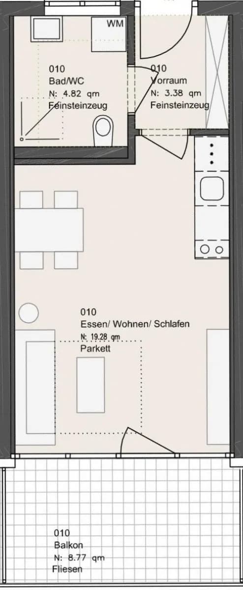 1-Zimmer-Wohnung kaufen in Graz – 27 m², € 134.900 – Bild 8 von 8
