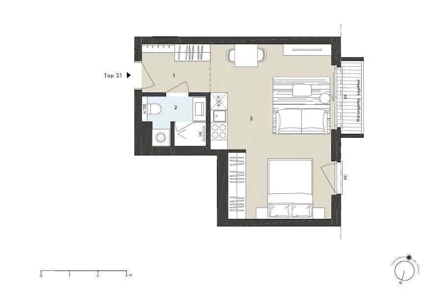1-Zimmer-Wohnung mieten in Wien – 32 m², € 1.299 – Bild 9 von 10