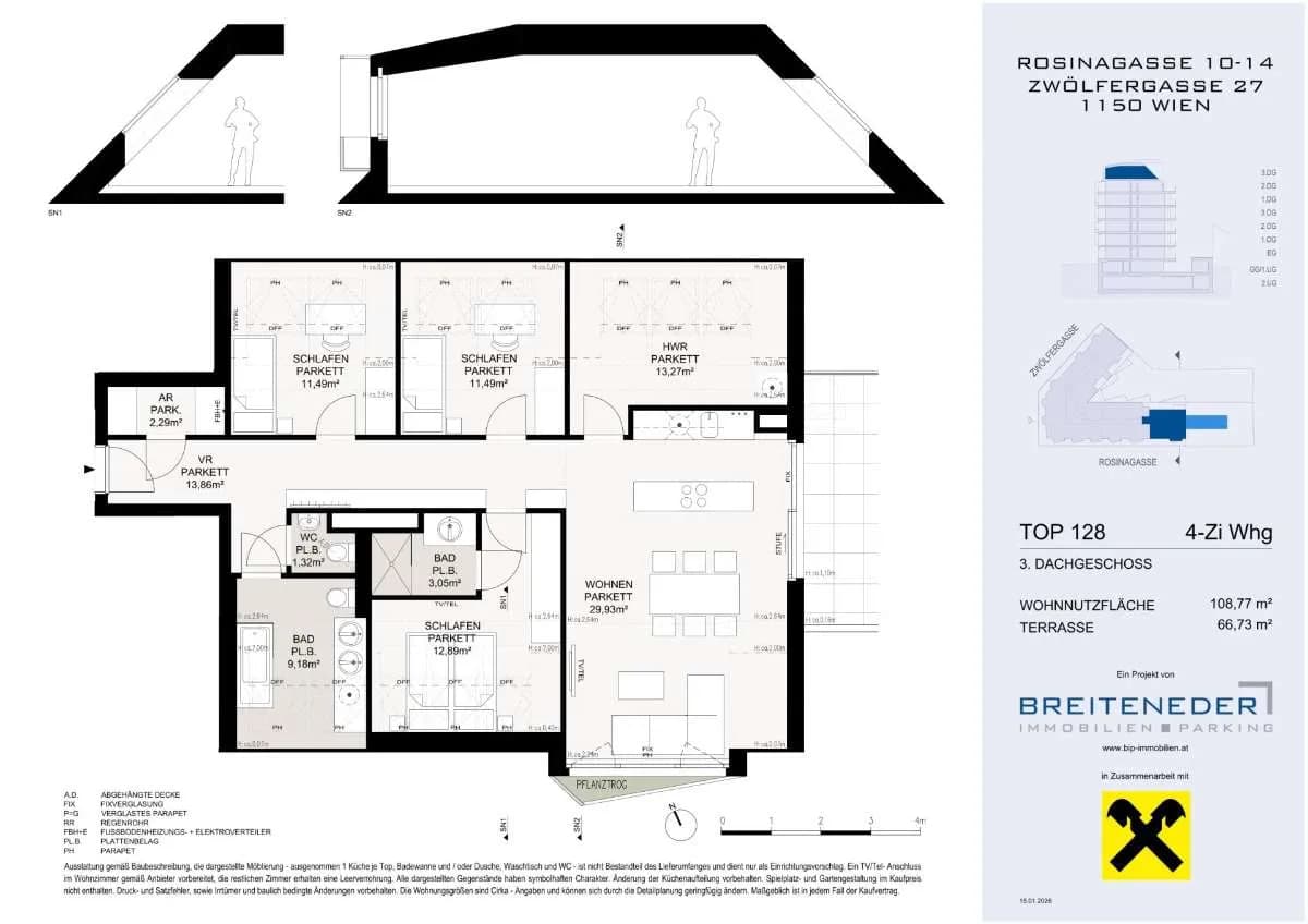 4-Zimmer-Wohnung kaufen in Wien – 108,77 m², € 975.100 – Bild 4 von 5