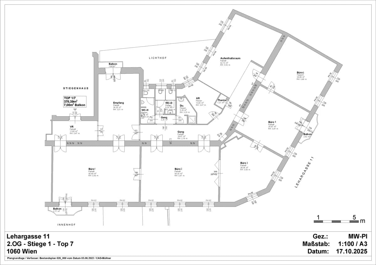 8-Zimmer-Gewerbeimmobilie mieten in Wien – 378 m², € 6.900 – Bild 21 von 26