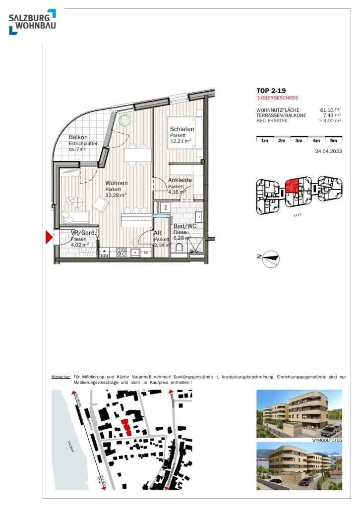 2-Zimmer-Wohnung kaufen in Hallein – 61 m², € 388.200 – Bild 9 von 10