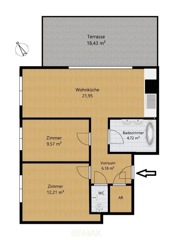 3-Zimmer-Wohnung kaufen in Wien – 57,67 m², € 509.000 – Bild 14 von 15