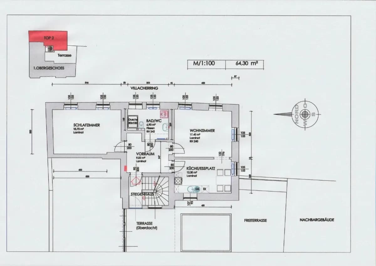 2-Zimmer-Wohnung mieten in Klagenfurt – 64 m², € 869 – Bild 13 von 13