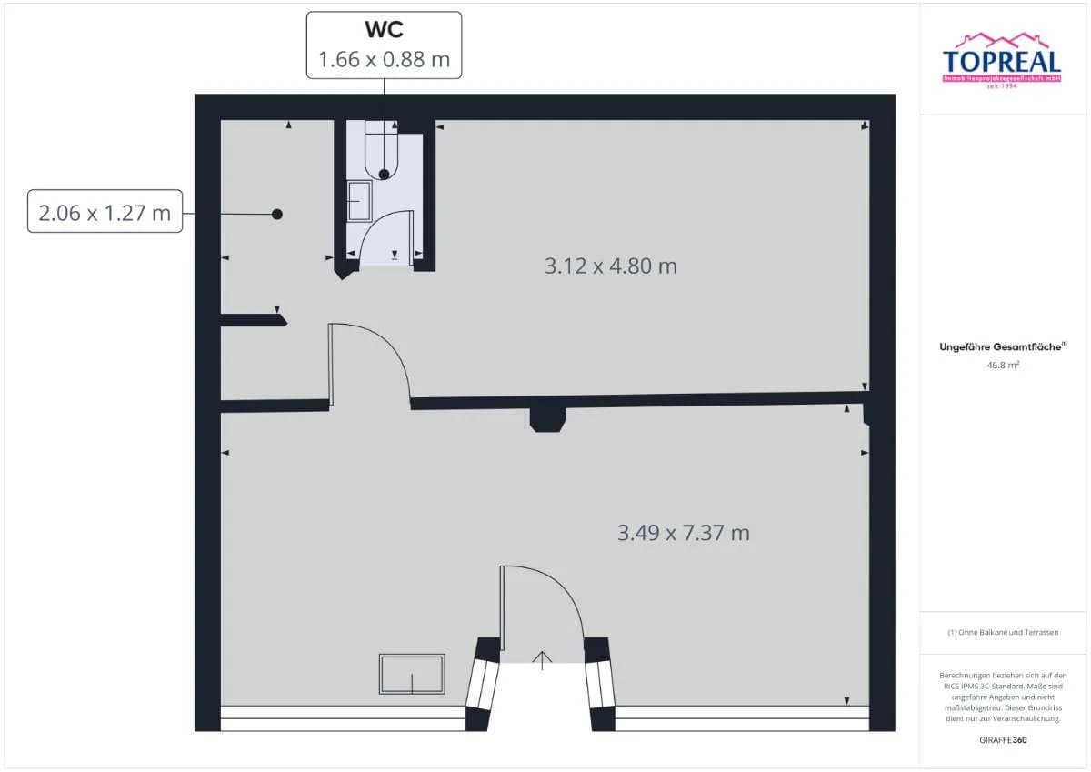 Immobilie mieten in Wels – 47 m², € 1.117 – Bild 9 von 9