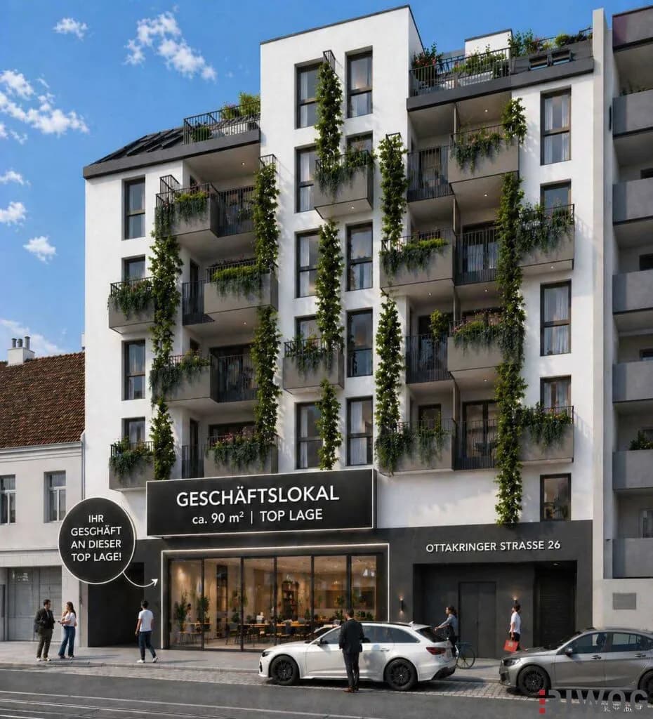 1-Zimmer-Gewerbeimmobilie mieten in Wien – 89 m², € 2.263